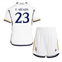 Camisa de Futebol Real Madrid Ferland Mendy #23 Equipamento Principal Infantil 2023-24 Manga Curta (+ Calças curtas)